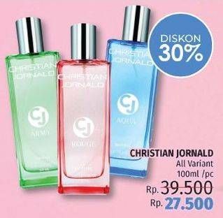Promo Harga CHRISTIAN JORNALD Eau De Parfum All Variants 100 ml - LotteMart