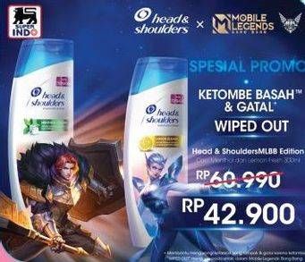 Promo Harga Head & Shoulders Shampoo Cool Menthol Edisi Mobile Legend, Lemon Fresh 300 ml - Superindo