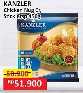 Promo Harga Kanzler Chicken Nugget Crispy, Stick Crispy 450 gr - Alfamart