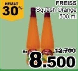 Promo Harga FREISS Syrup Squash Orange 500 ml - Giant