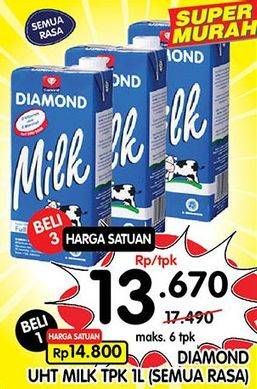 Promo Harga DIAMOND Milk UHT All Variants 1000 ml - Superindo