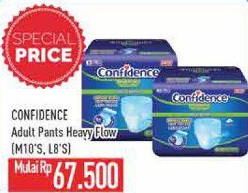 Promo Harga Confidence Adult Diapers Heavy Flow M10, L8 8 pcs - Hypermart