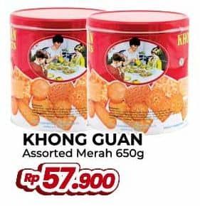 Promo Harga Khong Guan Assorted Biscuit Red 650 gr - Yogya