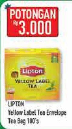 Promo Harga Lipton Yellow Label Tea 100 pcs - Hypermart
