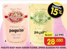 Promo Harga Paquito Body Wash Garden Flower, Spring Blossom 450 ml - Superindo