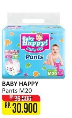 Promo Harga Baby Happy Body Fit Pants M20 20 pcs - Alfamart