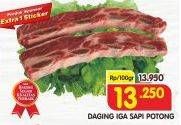 Promo Harga Iga Sapi Potong per 100 gr - Superindo