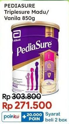 Promo Harga Pediasure Triplesure Madu, Vanila 850 gr - Indomaret