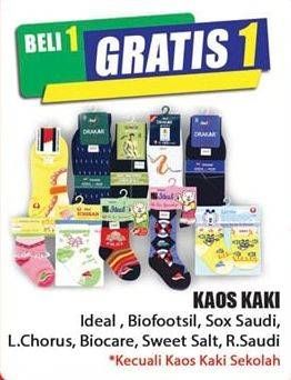 Promo Harga Kaos Kaki Ideal, Biofootsil, Sox Saudi, L. Chorus, Biocare, Sweet Salt Sox Saudi, R. Saudi  - Hari Hari