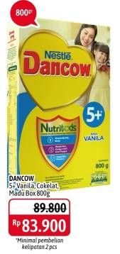 Promo Harga DANCOW Nutritods 5+ Cokelat, Madu, Vanila 800 gr - Alfamidi