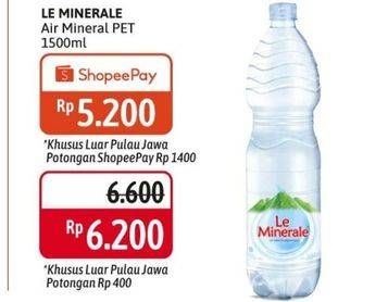 Promo Harga LE MINERALE Air Mineral 1500 ml - Alfamidi