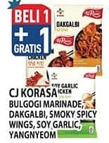 Promo Harga Korasa Chicken Bulgogi, Dakgalbi, Smoky Spicy Wings, Soy Garlic Chicken, Yangnyeom 150 gr - Hypermart