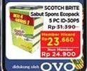 Promo Harga 3M SCOTCH BRITE Sabut Spon Ecopack ID-30P5 5 pcs - Hypermart