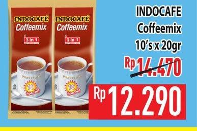 Promo Harga Indocafe Coffeemix 3in1 per 10 sachet 20 gr - Hypermart