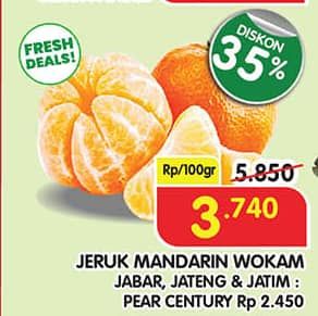 Promo Harga Jeruk Mandarin Wokam per 100 gr - Superindo