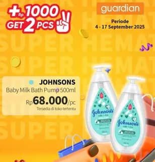 Promo Harga Johnsons Baby Milk Bath Milk + Rice 500 ml - Guardian