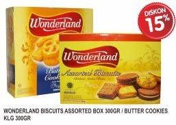Promo Harga WONDERLAND Assorted Biscuits / Butter Cookies 300gr  - Superindo
