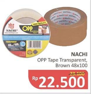 Promo Harga NACHI Opp Tape Transparan, Coklat, 48x100y  - Alfamidi