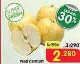 Promo Harga Pear Century per 100 gr - Superindo