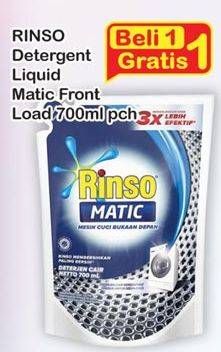 Promo Harga RINSO Detergent Matic Liquid Front Load 700 ml - Indomaret