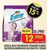 Promo Harga ATTACK Easy Detergent Powder Sweet Glamour, Sparkling Blooming 700 gr - Superindo