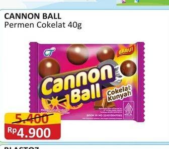 Promo Harga Cannon Ball Permen Cokelat 40 gr - Alfamart