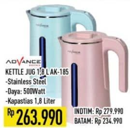 Promo Harga Advance AK-185 Electric Kettle  - Hypermart