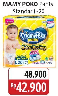 Promo Harga Mamy Poko Pants Xtra Kering L20 20 pcs - Alfamidi