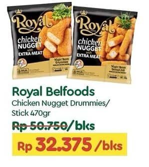 Promo Harga Belfoods Royal Nugget Chicken Nugget Drummies, Chicken Nugget Stick 500 gr - TIP TOP