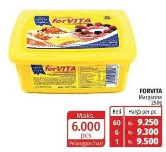 Promo Harga FORVITA Margarine 250 gr - Lotte Grosir