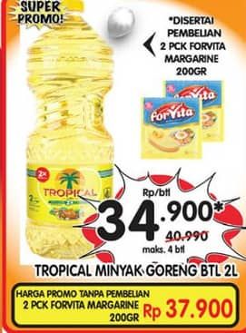 Promo Harga Tropical Minyak Goreng 2000 ml - Superindo