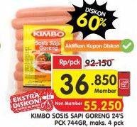 Promo Harga KIMBO Sosis Sapi Goreng per 24 pcs 744 gr - Superindo