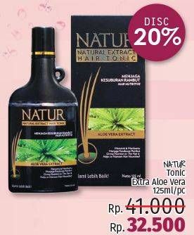 Promo Harga NATUR Hair Tonic Aloe Vera 125 ml - LotteMart