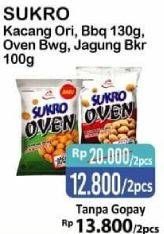 Promo Harga DUA KELINCI Kacang Sukro Original, BBQ, Bawang, Jagung Bakar per 2 pouch 100 gr - Alfamart