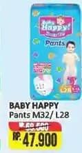 Promo Harga Baby Happy Body Fit Pants M32, L28 28 pcs - Alfamart