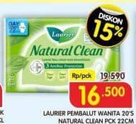 Promo Harga Laurier Natural Clean Wing 22cm 20 pcs - Superindo