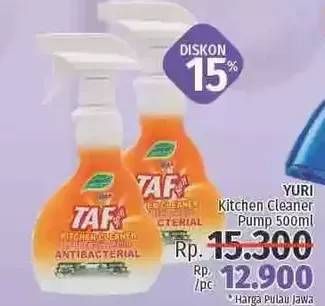 Promo Harga YURI TAF Kitchen Cleaner Anti Bacterial 500 ml - LotteMart