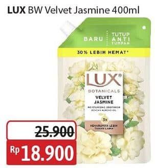 Promo Harga LUX Botanicals Body Wash Velvet Jasmine 400 ml - Alfamidi