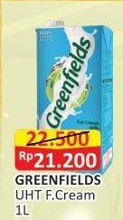 Promo Harga GREENFIELDS UHT Full Cream 1000 ml - Alfamart