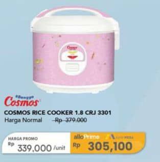 Promo Harga Cosmos CRJ 3301 | Rice Cooker  - Carrefour