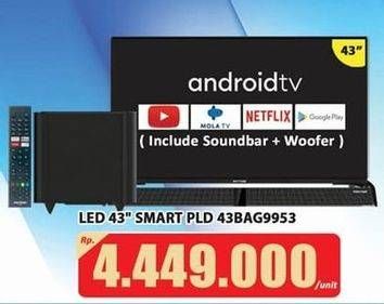 Promo Harga POLYTRON PLD 43BAG9953 | Smart Cinemax Soundbar LED TV 43"  - Hari Hari
