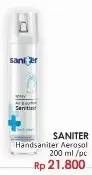 Promo Harga SANITER Air & Surface Sanitizer Aerosol 200 ml - LotteMart