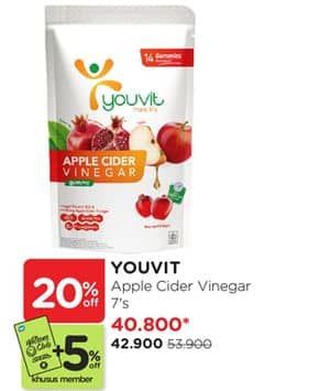 Promo Harga Youvit Gummy Vit Apple Cider Vinegar 7 pcs - Watsons