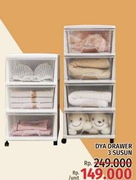Promo Harga DYA Drawer 3 Layer  - LotteMart