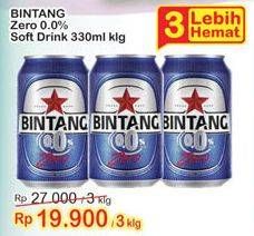 Promo Harga BINTANG Zero per 3 kaleng 330 ml - Indomaret