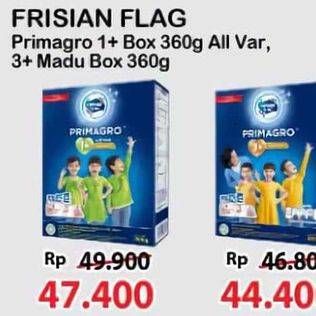 Promo Harga Frisian Flag Primagro 1+ All Variants 400 gr - Alfamart