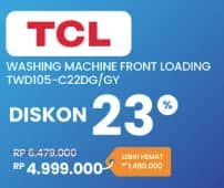 Promo Harga TCL TWD105-C22DG Mesin Cuci Front Loading   - Electronic City
