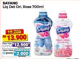 Promo Harga Sayang Liquid Detergent Rose, Original Fresh 700 ml - Alfamart