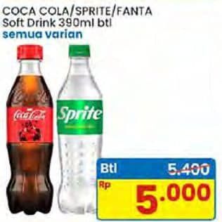 Promo Harga Coca cola/Sprite/Fanta 390 ml  - Indomaret