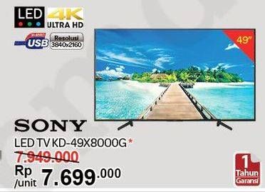 Promo Harga SONY KD-49X8000 4K LED Internet TV  - Carrefour